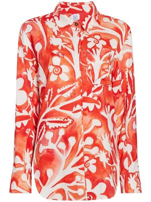 Rosie Assoulin Coastal Cady floral-print shirt - Orange