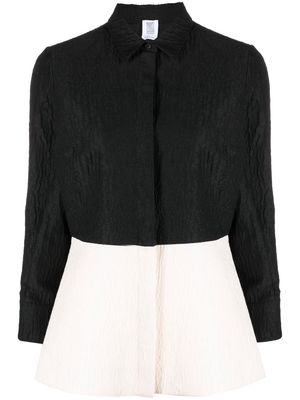 Rosie Assoulin colour-blocked jacquard shirt - Black