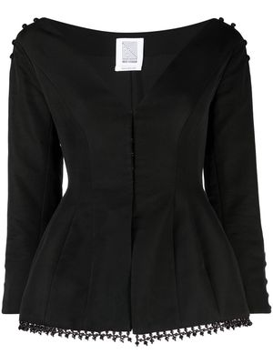 Rosie Assoulin evening blazer long-sleeve top - Black