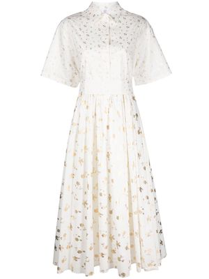 Rosie Assoulin floral-print shirt dress - White
