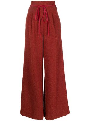 Rosie Assoulin high-waist knit trousers - Red