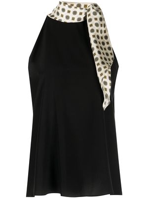 Rosie Assoulin Joplin silk neck-tie top - Black