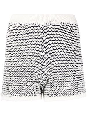 Rosie Assoulin knitted cotton shorts - White