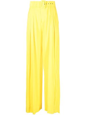 Rosie Assoulin Pleat Pleat high-waisted trousers - Yellow