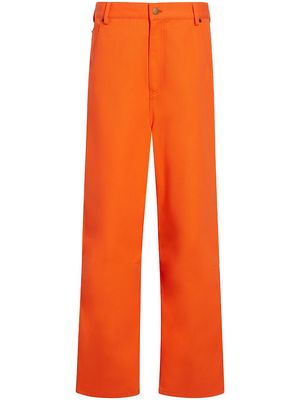 Rosie Assoulin Poser contrast straight-leg trousers - Orange