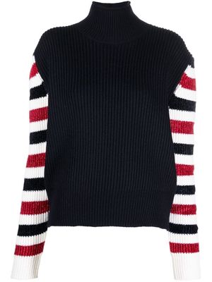 Rosie Assoulin ribbed-knit long-sleeve jumper - Blue