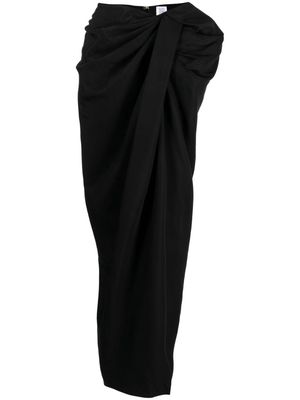 Rosie Assoulin Rosebud draped maxi skirt - Black