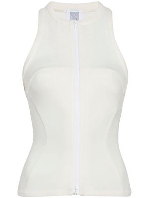 Rosie Assoulin Scuba zip-up tank top - White