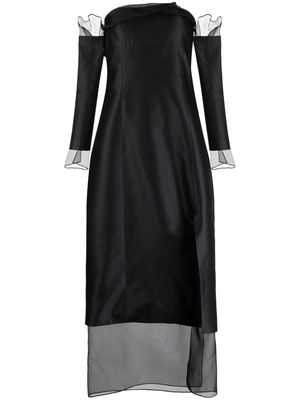 Rosie Assoulin strapless silk midi dress - Black