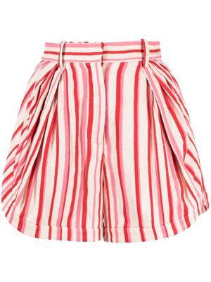 Rosie Assoulin Tailored Runner stripe-print shorts