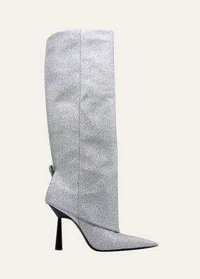 Rosie Metallic Stiletto Knee Boots