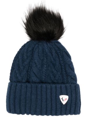 Rossignol cable-knit beanie - Blue