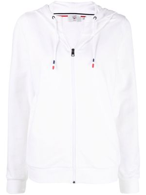 Rossignol cotton zip-up hoodie - White