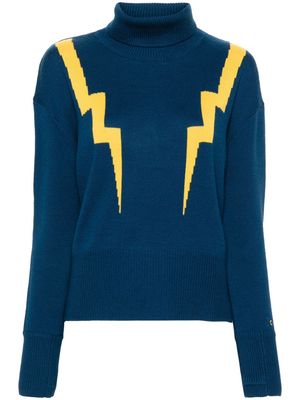 Rossignol Electra W lightning bolt-intarsia jumper - Blue