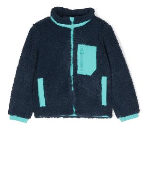 Rossignol Kids contrasting-trim fleece jacket - Blue