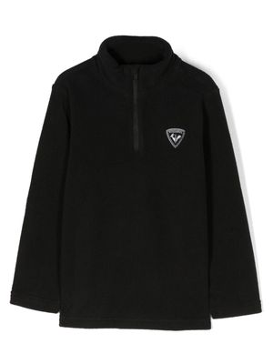 Rossignol Kids logo-embroidered fleece sweatshirt - Black