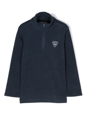 Rossignol Kids logo-embroidered fleece sweatshirt - Blue