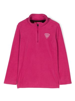 Rossignol Kids logo-embroidered fleece sweatshirt - Pink