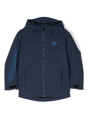 Rossignol Kids logo-print hooded padded jacket - Blue