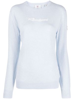 Rossignol logo-embroidered knitted jumper - Blue