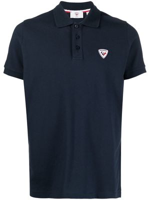 Rossignol logo-patch cotton polo-shirt - Blue