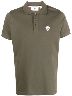 Rossignol logo-patch cotton polo-shirt - Green