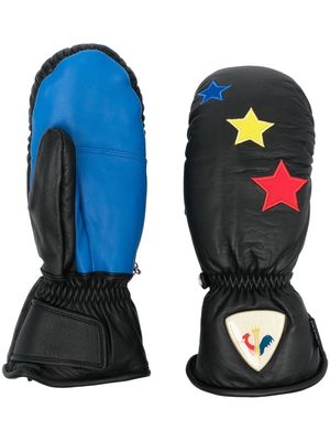 Rossignol logo-patch detail gloves - Black