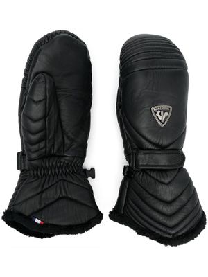 Rossignol logo-patch detail ski gloves - Black