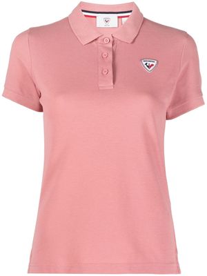 Rossignol logo-patch polo shirt - Pink