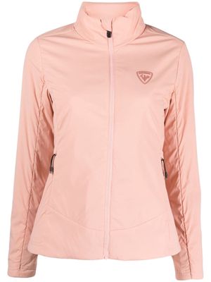 Rossignol logo-patch stand-up collar jacket - Pink