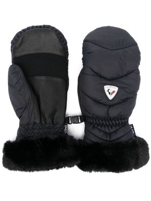 Rossignol Premium logo-appliqué gloves - Black