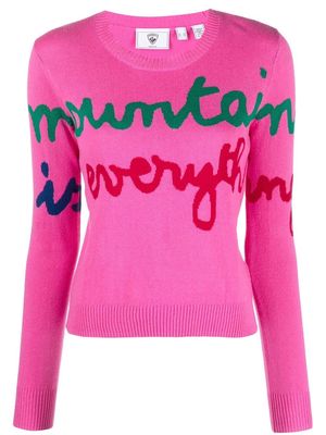 Rossignol slogan-print crew-neck jumper - Pink