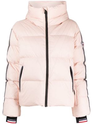 Rossignol stripe-detail hooded puffer jacket - Pink