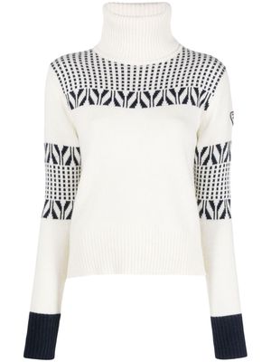 Rossignol Vintage intarsia-knit jumper - White