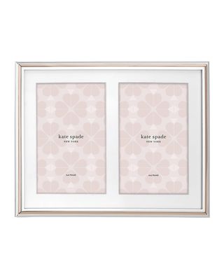 rosy glow 5" x 7" double invitation picture frame