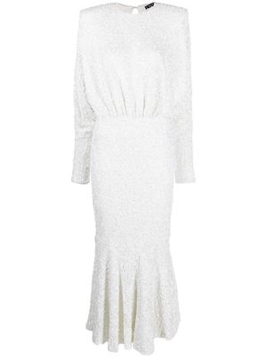 ROTATE all-over sequin-embellished midi dress - White