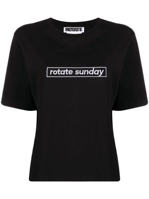 ROTATE Aster logo T-shirt - Black