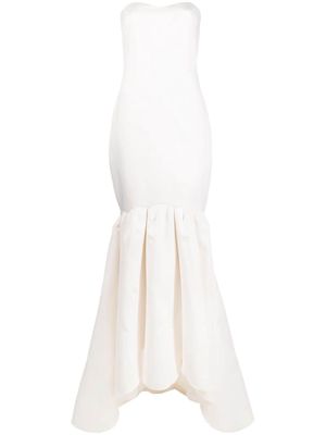 ROTATE bandeau-style fishtail bridal gown - White