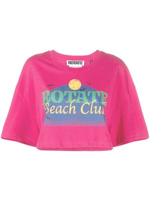 ROTATE Beach Club print T-shirt - Pink