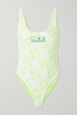 ROTATE Birger Christensen - Cismione Printed Swimsuit - Green