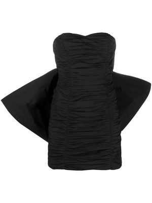 ROTATE bow-detail pleated minidress - Black
