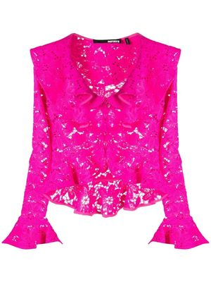 ROTATE broderie-anglaise button-down blouse - Pink