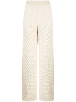 ROTATE Calla knitted trousers - Neutrals