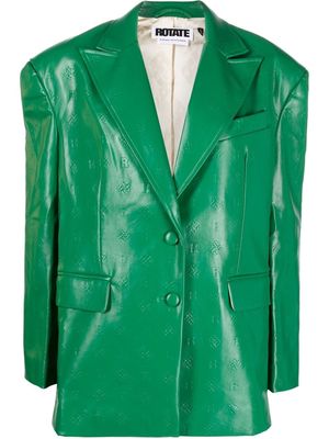 ROTATE Catherine logo-embossed blazer - Green