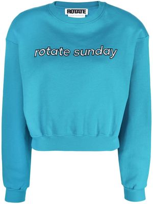 ROTATE Cece logo-embroidered sweater - Blue