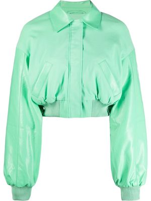 ROTATE cropped padded jacket - Green