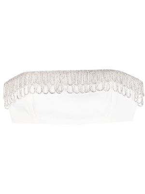 ROTATE crystal-embellished bandeau top - White
