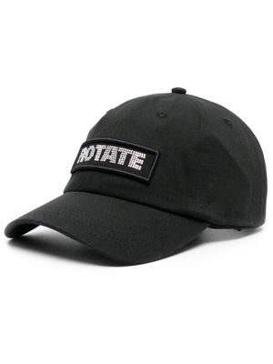 ROTATE crystal-embellished logo baseball cap - Black