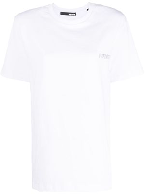 ROTATE crystal-embellished organic-cotton T-shirt - White