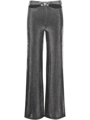 ROTATE cut-out lurex trousers - Black